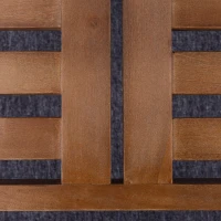 Outsunny 2-Seater Wooden Garden Bench Outdoor Patio Loveseat Chair with Backrest and Armrest for Yard, Lawn, Porch, Brown(m-9)