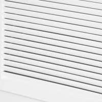 HOMCOM kredens szafka łazienkowa szafka do przedpokoju, komoda, drzwi listwowe, biała płyta MDF(m-8)