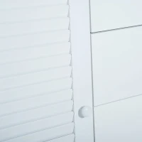 HOMCOM kredens szafka łazienkowa szafka do przedpokoju, komoda, drzwi listwowe, biała płyta MDF(m-7)