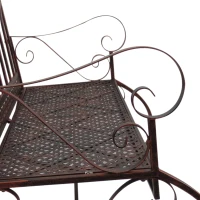 Outdoor Iron Rocking Chair-Bronze Red(m-8)