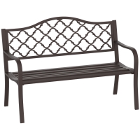 Outsunny Antique Style Outdoor Cast Iron Front Porch Bench Path Chair Seat Outdoor