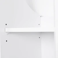 HOMCOM Meuble salle de bain sous lavabo suspendu mural - meuble sous-vasque - placard 1 porte avec étagère - double niche - dim. 60L x 30l x 54H cm - MDF blanc(m-9)