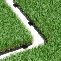 Outsunny Set of 10 30 x 30cm Artificial Turf Pieces, 25mm Pile(m-9)