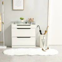 HOMCOM Fluffy Rug, Shaggy Area Rugs Faux Fur Carpet for Living Room, Bedroom, Dining Room, 60x180 cm(m-10)