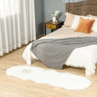 HOMCOM Fluffy Rug, Shaggy Area Rugs Faux Fur Carpet for Living Room, Bedroom, Dining Room, 60x180 cm(m-2)