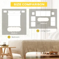 HOMCOM Fluffy Rug, Shaggy Area Rugs Faux Fur Carpet for Living Room, Bedroom, Dining Room, 60x180 cm(m-6)