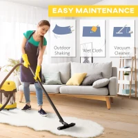 HOMCOM Fluffy Rug, Shaggy Area Rugs Faux Fur Carpet for Living Room, Bedroom, Dining Room, 60x180 cm(m-7)