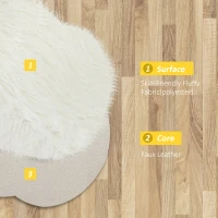 HOMCOM Fluffy Rug, Shaggy Area Rugs Faux Fur Carpet for Living Room, Bedroom, Dining Room, 60x180 cm(m-5)