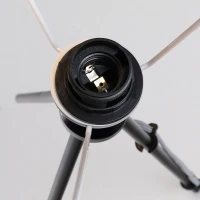 HOMCOM Tafellamp E27 fitting nachtkastlamp 40 W metaal zwart / wit(m-8)