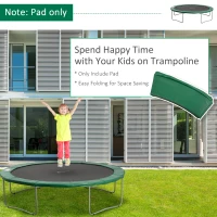 HOMCOM 12FT Replacement Trampoline Pad Thick Foam Safety Φ366cm Spring Cover Bounce Padding - Green(m-5)