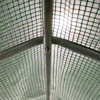 Outsunny Walk in Polytunnel Greenhouse with Windows and Door for Garden and Backyard, Green(m-4)