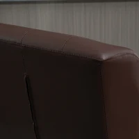 HOMCOM Set Of 2 PU Leather Tufted Bar Stools Chairs Dining Seats Adjustable Height Swivel w/ Footrest for Kitchen Counter Home Bar Brown(m-8)