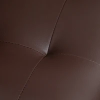 HOMCOM Set Of 2 PU Leather Tufted Bar Stools Chairs Dining Seats Adjustable Height Swivel w/ Footrest for Kitchen Counter Home Bar Brown(m-10)