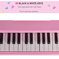 HOMCOM 30 Keys Mini Kids Piano for Child with Music Stand and Bench Best Gifts Toy(m-5)