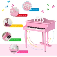 HOMCOM 30 Keys Mini Kids Piano for Child with Music Stand and Bench Best Gifts Toy(m-4)