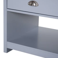 HOMCOM Masuta de cafea cu 2 sertare, din MDF, 99x55x50.5cm, Gri(m-11)