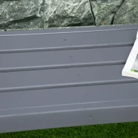 Outsunny 2 Seater Wooden Garden Planter & Bench Combination, Planter Box with Garden Bench for Patio, Park and Deck, 192 x 43 x 50 cm, Grey(m-8)