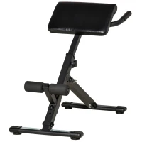 HOMCOM Panca Fitness con Altezza Regolabile, Sedia Romana per Casa e Palestra, 100x57x72-85cm, Nero(m-1)