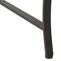 Outsunny Panchina da Giardino Verniciatura a Polvere Doppio Sedile per Giardino, Parco, Cortile in Ferro, Marrone 118 x 60 x 94cm marrone(m-8)