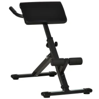 HOMCOM Panca Fitness con Altezza Regolabile, Sedia Romana per Casa e Palestra, 100x57x72-85cm, Nero(m-11)