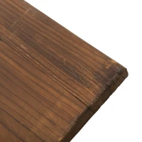 Outsunny stół ogrodowy, stół balkonowy, stół drewniany, kształt kół, odporność na warunki atmosferyczne, lite drewno, naturalny, 115 x szer. 60 x wys. 65 cm(m-7)