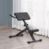 HOMCOM Panca Fitness con Altezza Regolabile, Sedia Romana per Casa e Palestra, 100x57x72-85cm, Nero(m-10)