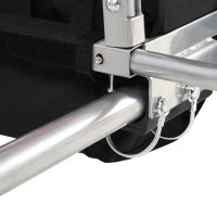 HOMCOM przyczepka rowerowa dzieci 2 dzieci z chorągiewką ochrona przed deszczem przewiewna stal pomarańczowa 142 x 85 x 105 cm(m-7)