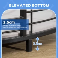 PawHut Raised Pet Bed, with Removable Cushion, for Small and Medium Dogs - Black(m-4)