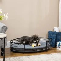 PawHut Raised Pet Bed, with Removable Cushion, for Small and Medium Dogs - Black(m-2)