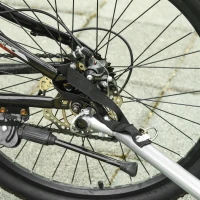 HOMCOM Kinderfietsaanhanger, voor 2 kinderen, 1 universele koppeling, 1 vlag, reflectoren, Groen + Zwart(m-9)