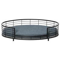PawHut Raised Pet Bed, with Removable Cushion, for Small and Medium Dogs - Black(m-1)
