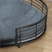 PawHut Raised Pet Bed, with Removable Cushion, for Small and Medium Dogs - Black(m-8)