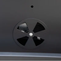 Outsunny Gratar cu Carbune 3 in 1 cu Rafturi Laterale Pliabile 124x66x112cm, Negru(m-13)