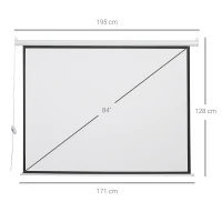 Homcom Ecran Proiectie 84" – Motorizat pentru Home Cinema(m-3)