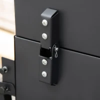 Outsunny Gratar cu Carbune 3 in 1 cu Rafturi Laterale Pliabile 124x66x112cm, Negru(m-14)