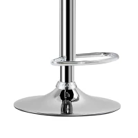 HOMCOM Diamond Design Swivel Leather Bar Stool Breakfast Barstool Kitchen Pub Dining Chair Gas Lift PU Chair Metal Chrome Base Adjustable Height (Black)(m-9)