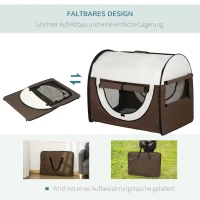 PawHut hondenbox inklapbare hondentransportbox dier 2 kleuren 5 maten(m-8)