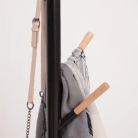 HOMCOM 174cm Free Standing Metal Coat Rack Stand with Marble Base 6 Hooks Clothes Tree Hat Display Hall Tree Hanger Bag Umbrella Hanging Organiser for Hallway Bedroom Waiting Room Living Room (Black)(m-8)