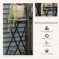 Outsunny Plantenstandaard Ø36 x 67 cm Bloemenstandaard Opvouwbaar Rond voor Balkon Steenmozaïek Tuin Indoor Outdoor Meerkleurig(m-6)