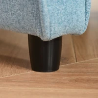 HOMCOM Fotel dziecięcy sofa dziecięca kanapa dziecięca tapczan regulowany z podnóżkiem niebieski(m-9)