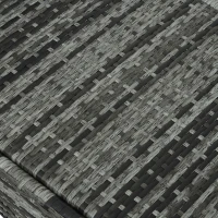 Outsunny poly-rotan ligbank ligstoel rotan ligstoel tuinmeubel mobiel grijs(m-9)