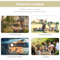 Outsunny Paviljoen tuinpaviljoen zonwering met opklapbaar afdak UV-bescherming 3 x 2,5 m(m-5)