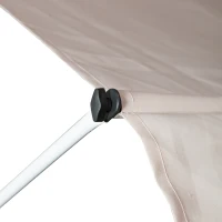 Outsunny Luifel vouwarm knikarmluifel zonwering handslinger balkon aluminium 2 x 1,5 m beige(m-4)