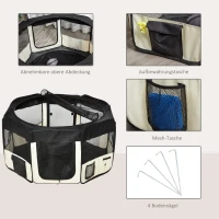 PawHut® Kojec Zagroda Wybieg dla Szczeniąt Zwierząt Oxford(m-5)