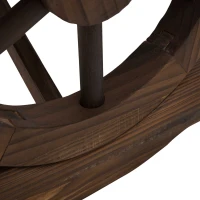 Ławka ogrodowa Outsunny, ławeczka, mebel ogrodowy, ławka rustykalna, lite drewno, kolor brązowy, 105 x 50 x 53 cm(m-9)