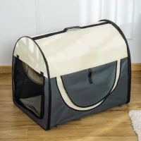 PawHut TRANSPORTER DLA ZWIERZĄT TORBA DLA PSA KOTA (XL) - 81x56x66 cm, szaro-kremowy(m-10)
