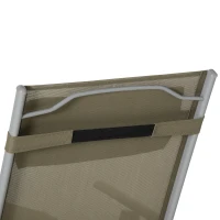 Outsunny Leżak, leżak plażowy, leżak ogrodowy, składany z poduszką, metal + tkanina Oxford, czarny, 137 x 63,5 x 100,5 cm(m-9)