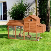 PawHut kippenhok 213cm x 91cm x 122cm(m-10)