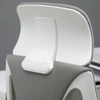 Vinsetto Mesh Massage Office Chair w/Pillow&Headrest Adjustable Height High Back Rocking Armrest Home Office Grey(m-11)