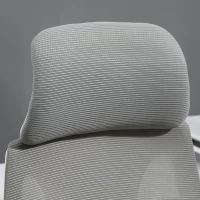 Vinsetto Mesh Massage Office Chair w/Pillow&Headrest Adjustable Height High Back Rocking Armrest Home Office Grey(m-8)